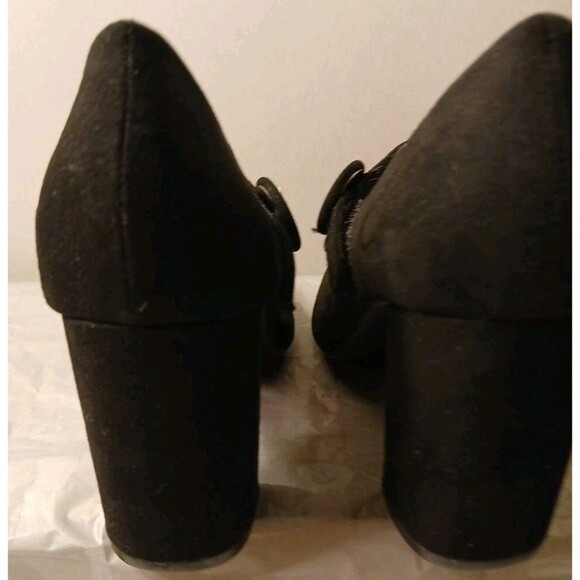Comfort Est.1946 Womens Black Faux Suede Mary Jane Pumps Size 8 Chunky Heel - Picture 9 of 16